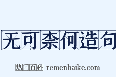 无可柰何造句是什么意思的图片